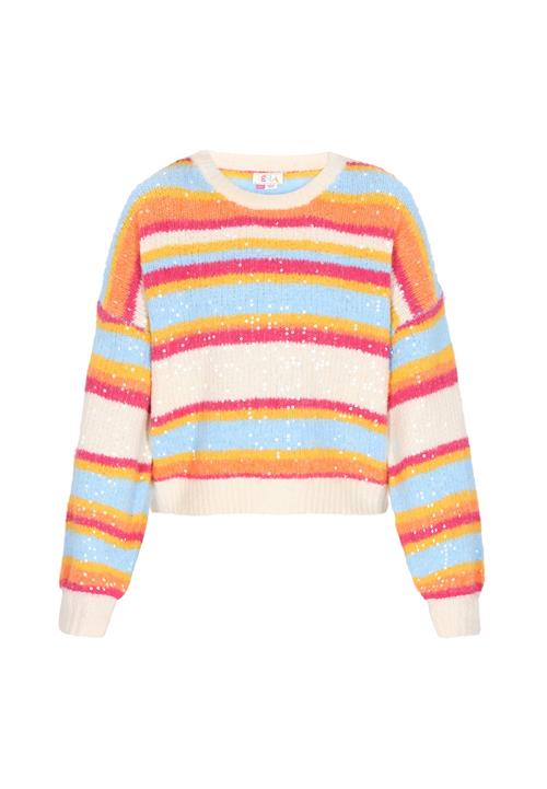 IZIA Pullover  turkis / koral / rød / offwhite