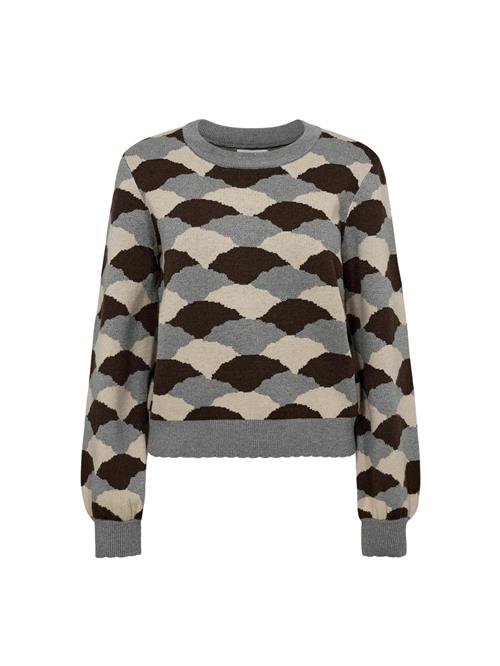 NÜMPH Pullover 'Lila'  creme / grafit / sort