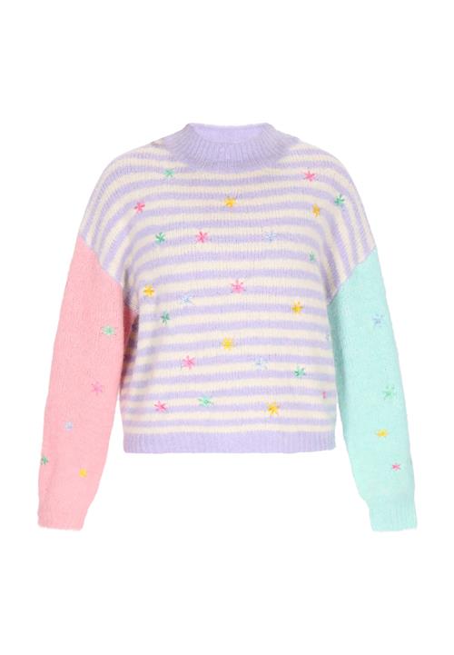 MYMO Pullover  mint / lilla / lyserød