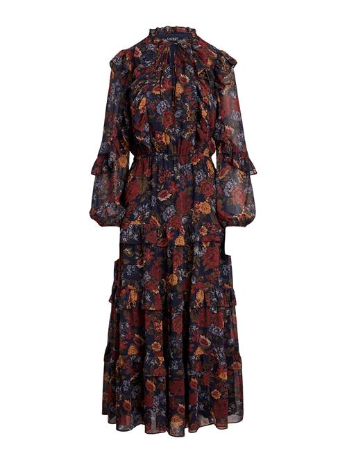 Lauren Ralph Lauren Blusekjole 'DOBREY'  navy / safran / mandarin / mørkerød