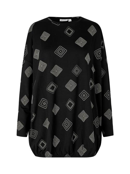 Masai Bluse 'Baggy'  grå / sort