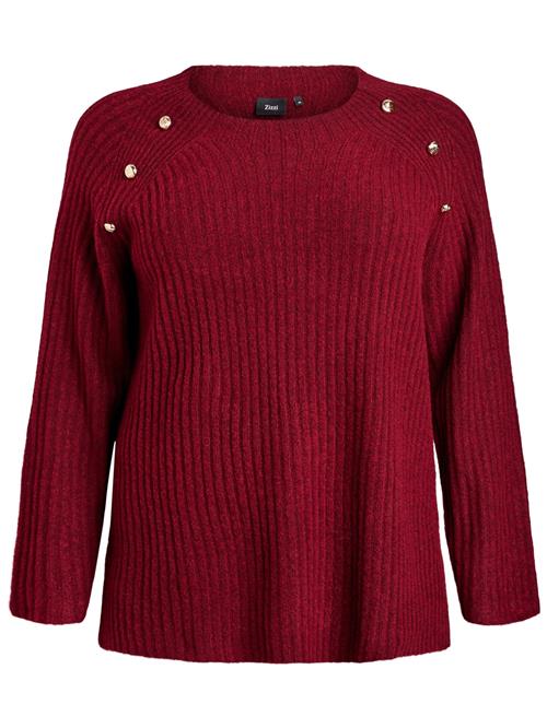 Zizzi Pullover 'Cacomfy'  mørkerød