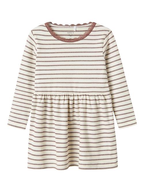 NAME IT Kjole  brun / hvid