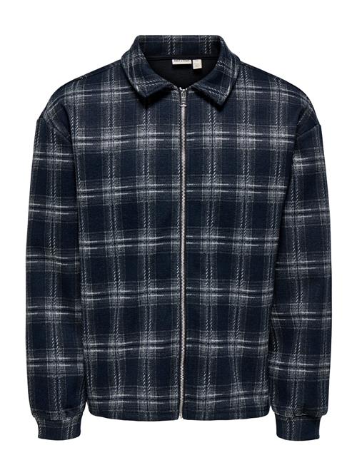 Only & Sons Skjorte 'ONSHENDON'  natblå / grå / hvid