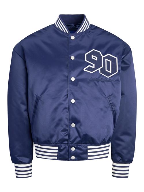 JACK & JONES Overgangsjakke 'JORMEADOWS'  navy / hvid