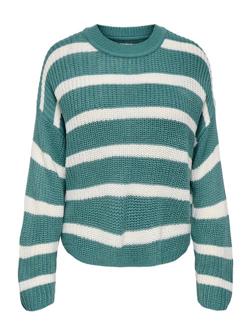 JDY Pullover i overstørrelse 'JDYJUSTY'  cyanblå / hvid