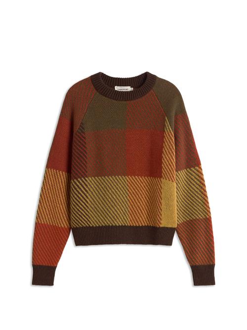 Thinking MU Pullover 'Nur'  brun / sennep / oliven