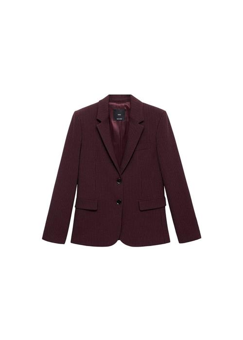 MANGO Blazer 'Bergen'  vinrød / hvid