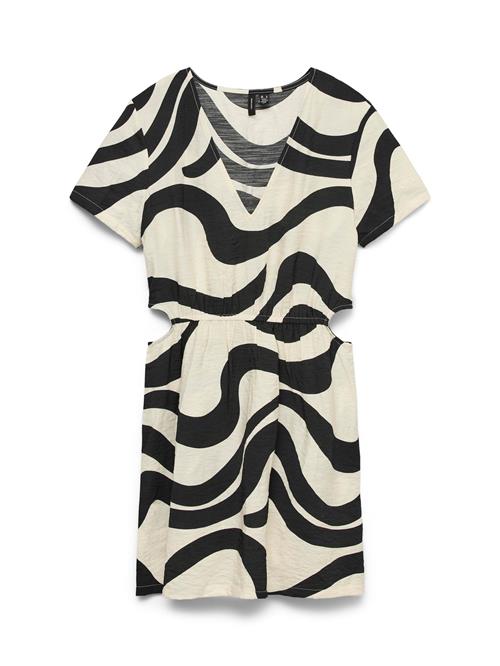 VERO MODA Kjole 'VMLea'  sort / uldhvid