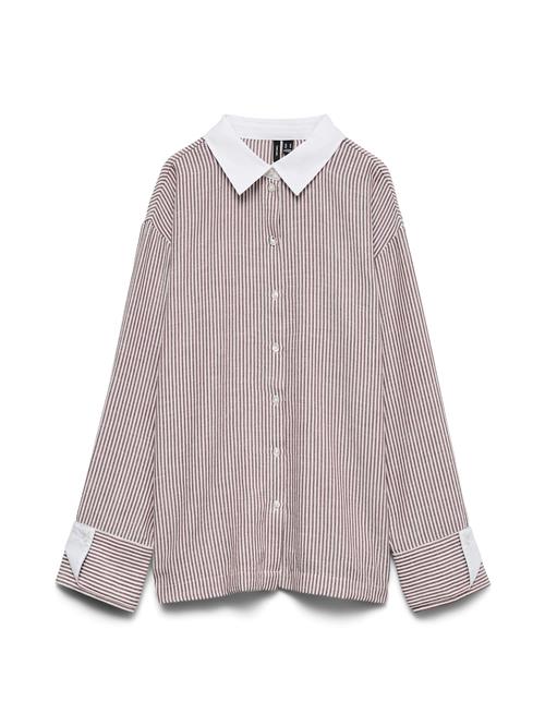 VERO MODA Bluse 'VMLea'  mørkerød / hvid