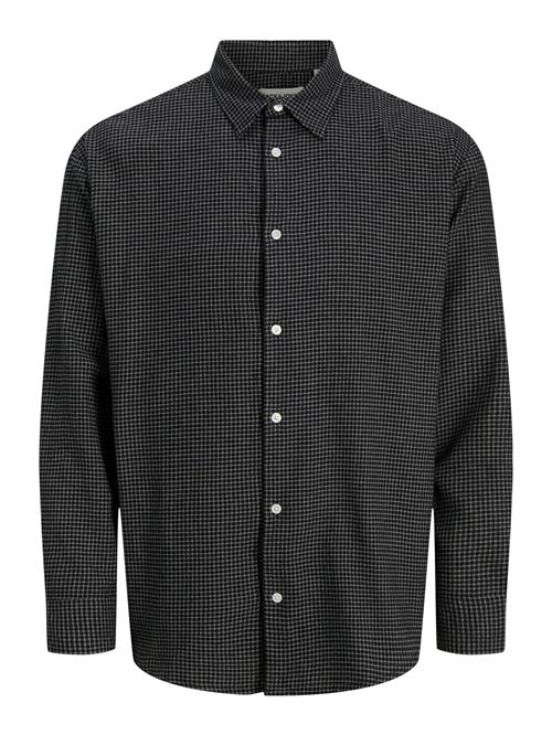 JACK & JONES Skjorte  antracit / lysegrå