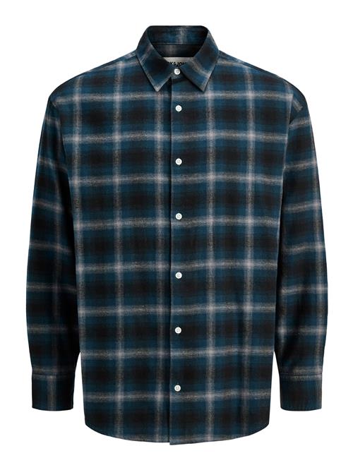 JACK & JONES Skjorte  mørkeblå / grå / sort