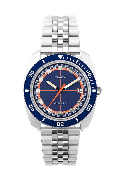 TIMEX Analogt ur 'Q Timex® 1971 Velocity'  sølv