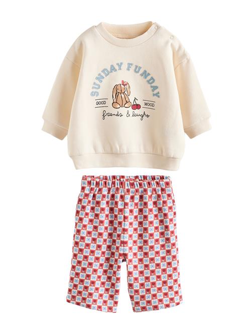 Next Sæt  ecru / lyseblå / brun / rød