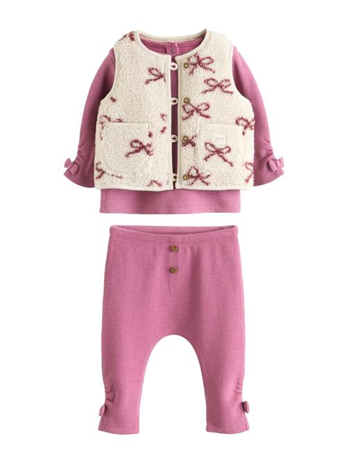 Next Sæt  beige / cyclam / burgunder