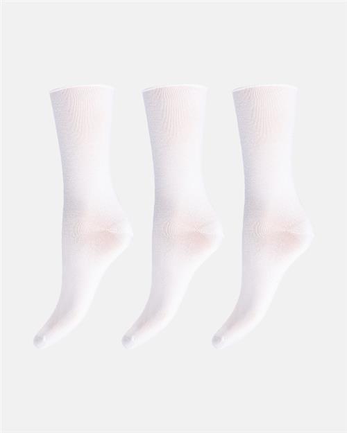 Ankelstrømper 3-pak | Bambusviskose | Hvid