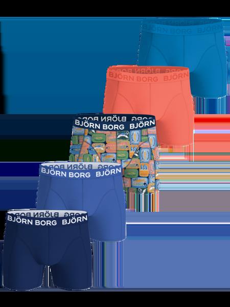 Björn Borg Cotton Stretch Boxers 5-pack Blå, L