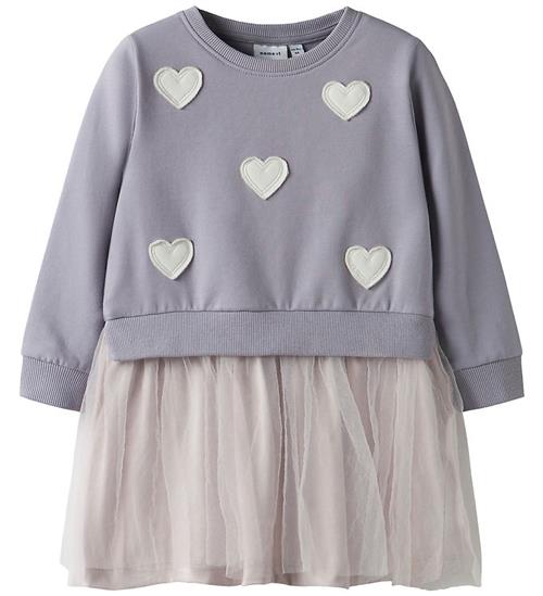 Name It Sweatkjole - NmfBianja - Lavender Gray