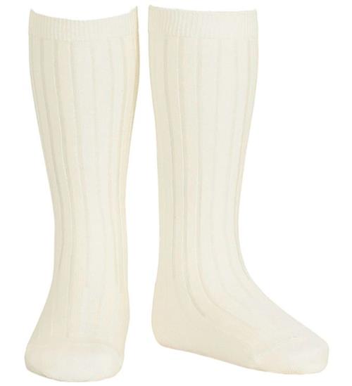 Condor Knæstrømper - Rib - Creme
