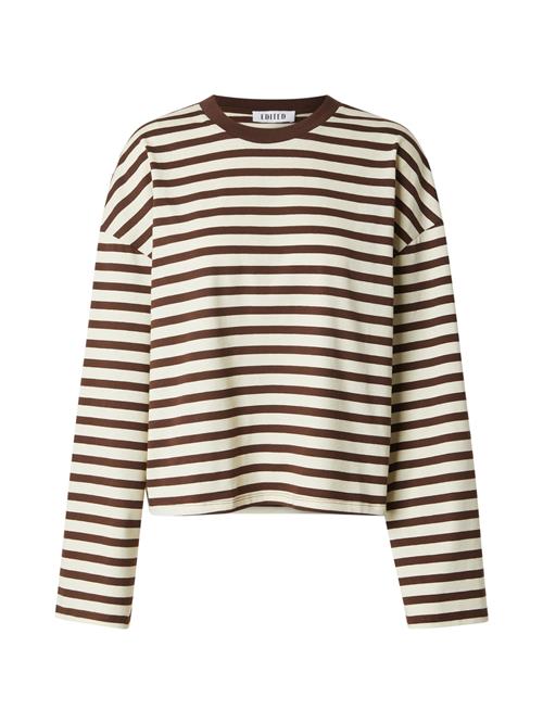 EDITED Shirts 'Delfia'  mørkebrun / hvid