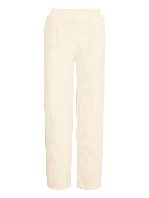 ICHI Bukser med lægfolder 'Tamary'  uldhvid