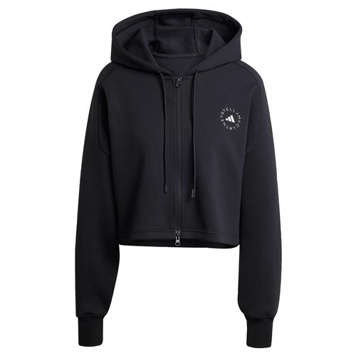 ADIDAS BY STELLA MCCARTNEY Sportssweatjakke 'Sportswear Cropped'  sort / hvid