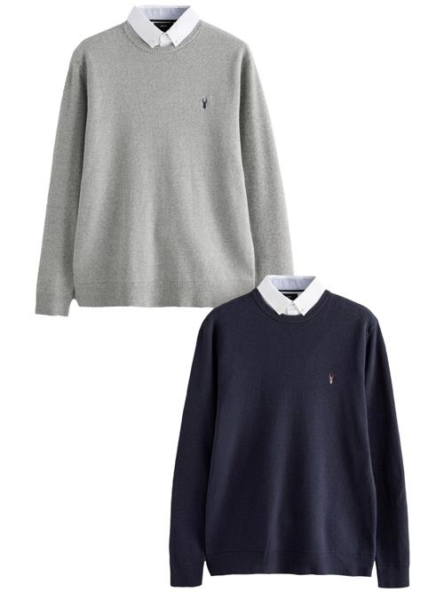 Next Pullover  mørkeblå / lysegrå / hvid