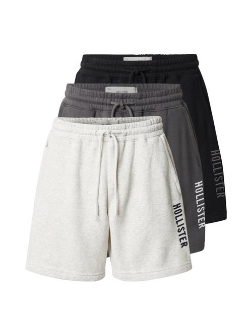 HOLLISTER Bukser  mørkegrå / grå-meleret / sort