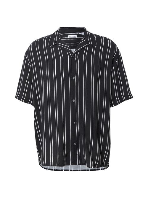 JACK & JONES Skjorte 'JJEJeff'  sort / hvid
