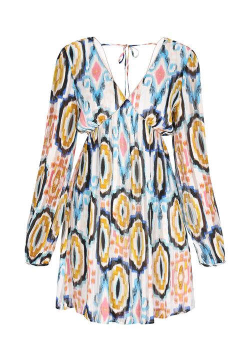 IZIA Kjole  lyseblå / safran / sort / hvid