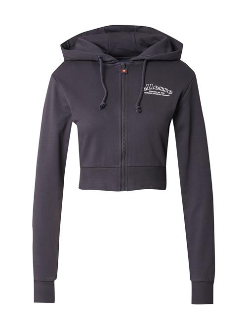 ELLESSE Sweatjakke 'ZERMATT'  mørkegrå / hvid