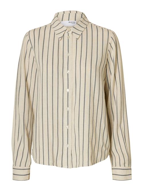 SELECTED Bluse 'SLFVIVA'  beige / sort