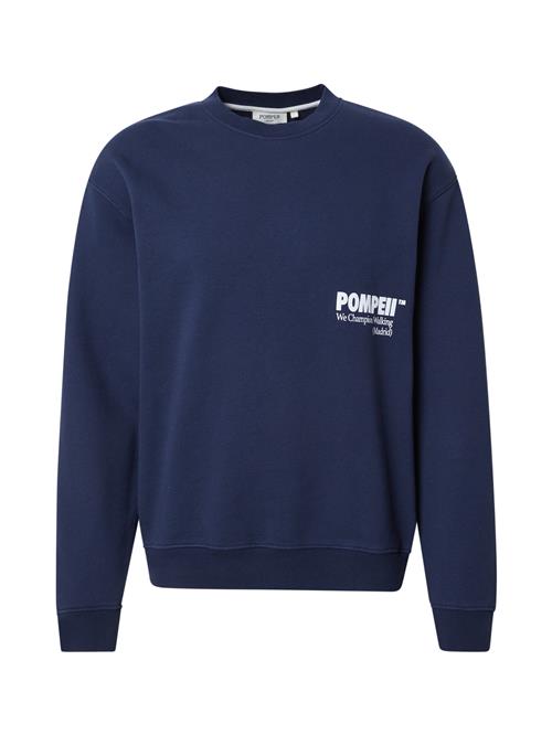 POMPEII Sweatshirt 'POMPEII'  mørkeblå / hvid