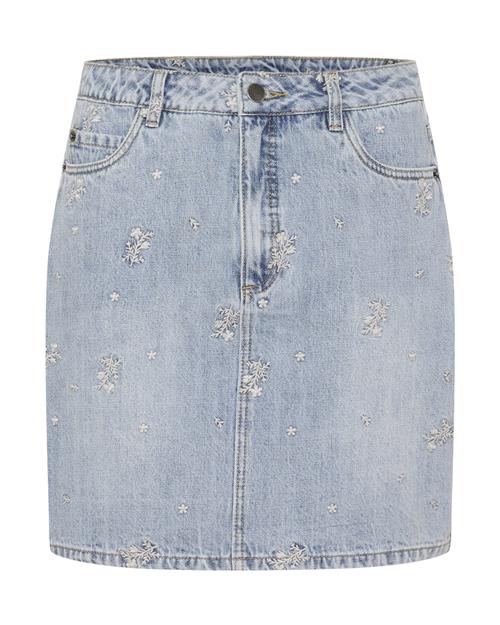 Kaffe Nederdel 'Babeth'  blue denim / hvid