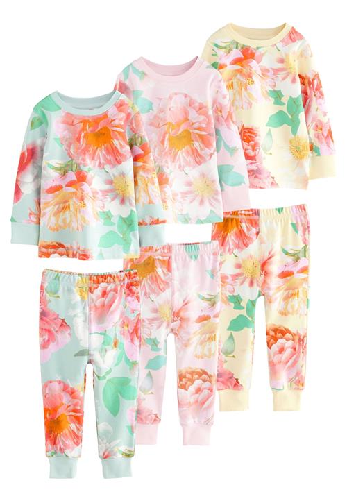 Next Nattøj  pastelgul / mint / lyserød / pastelrød