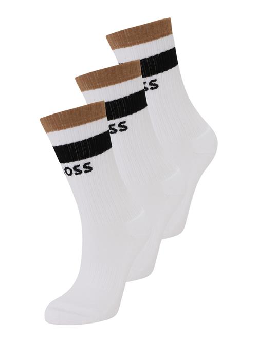 BOSS Sokker 'Iconic CC'  lysebrun / sort / hvid