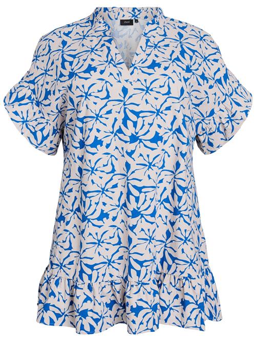 Zizzi Blusekjole 'Caello'  blå / offwhite