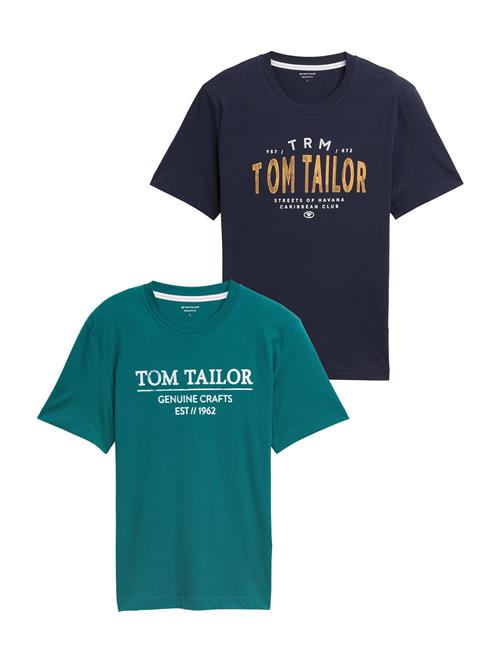 TOM TAILOR Bluser & t-shirts  navy / honning / petroleum / hvid
