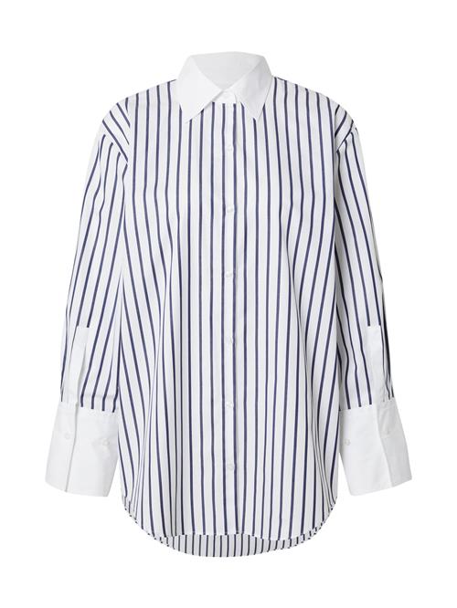 HUGO Bluse 'Ebank'  mørkeblå / hvid