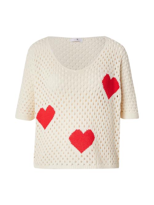 Hailys Pullover 'Ke44ra'  beige / rød