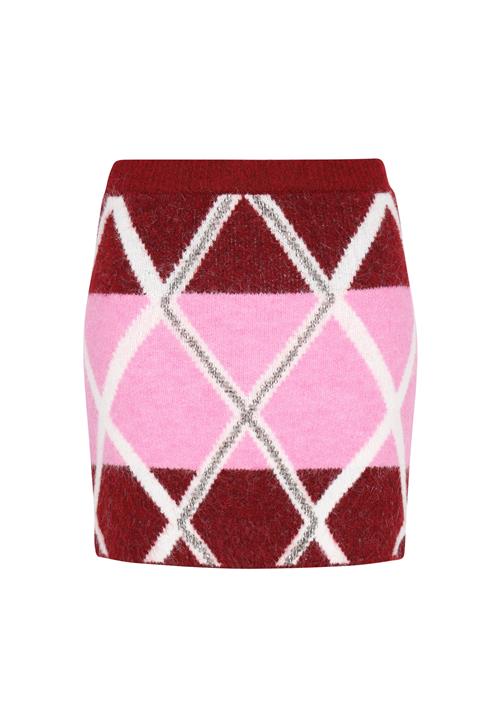 IZIA Nederdel  lyserød / burgunder / hvid