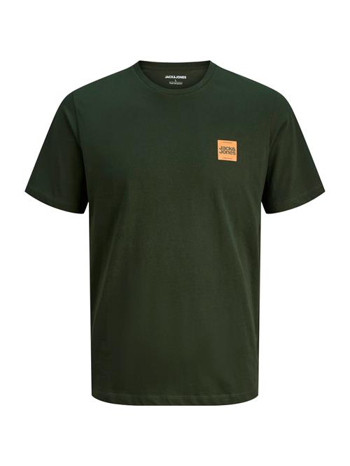 JACK & JONES Bluser & t-shirts 'Brandy'  mørkegrøn / lyseorange