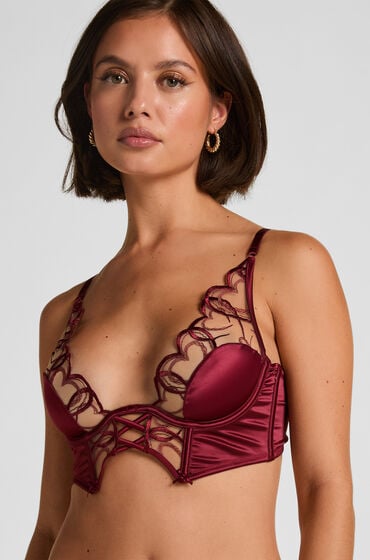 Hunkemöller Olivia ikke-formstøbt longline bøjle-bh Rød