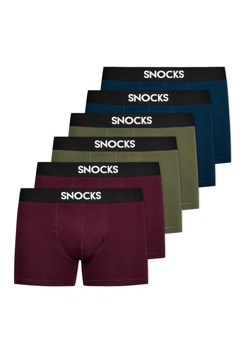 SNOCKS Boksershorts  navy / oliven / carminrød / hvid