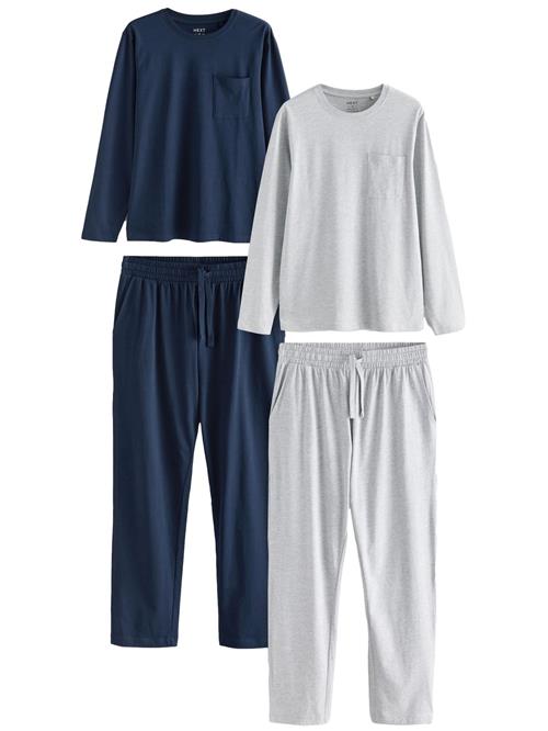Next Pyjamas lang  navy / grå-meleret