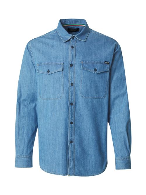 REPLAY Skjorte  blue denim