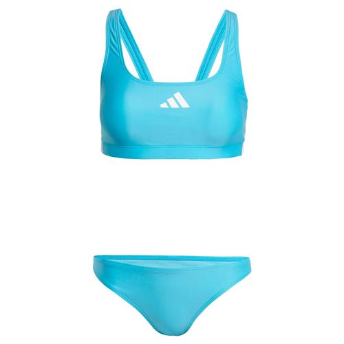 ADIDAS PERFORMANCE Sportsbikini '3-Stripes V-Back'  neonblå / hvid