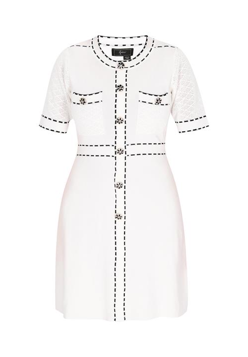 faina Strikkjole 'Fashion Look'  sort / offwhite