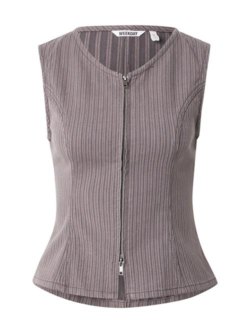 WEEKDAY Vest 'Romy'  mørkegrå / hvid