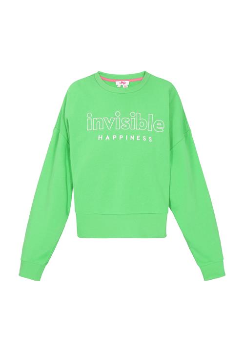 MYMO Sweatshirt 'Back To School'  neongrøn / lyserød